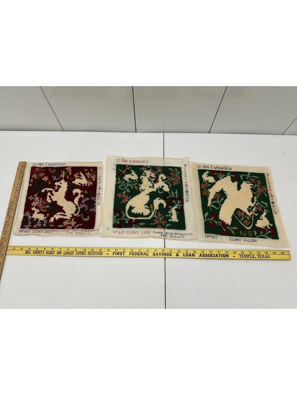 The Extension Needlepoint Canvas CLUNY Unicorn Lion Falcon NP613